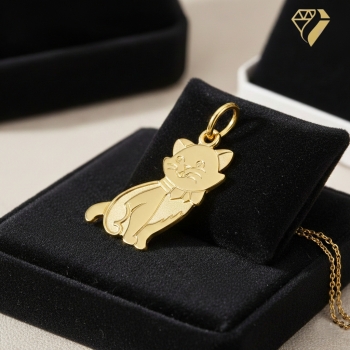 Preview: juwelfair Anhänger Katze Gold