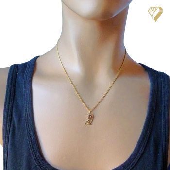 Preview: juwelfair Anhänger Katze Gold