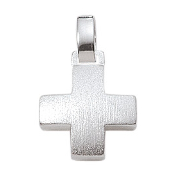 Anhänger Kreuz mattiert 11x11mm Silber 925