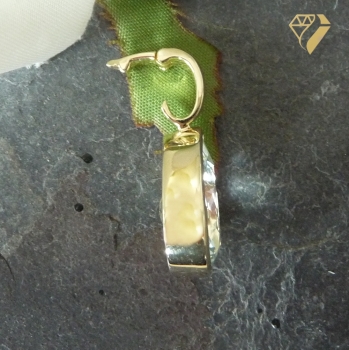 Preview: Einhänger 12x16mm Aquamarin Tropfen 585 Gold