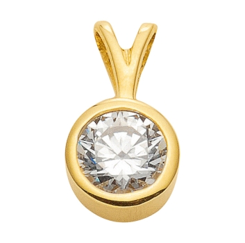 Anhänger Zirkonia Gold