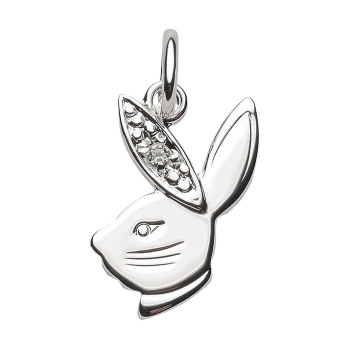 Anhänger Hasenkopf bunny mit Zirkonia Silber 925