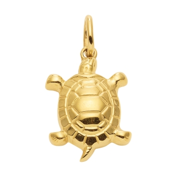 Anhänger 14,7x11,5mm Schildkröte 14 Karat 585 GOLD