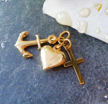 Anhänger Glaube-Liebe-Hoffnung 14Kt 585 GOLD