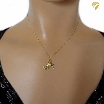 Anhänger Glaube-Liebe-Hoffnung 14Kt 585 GOLD