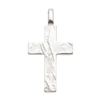 Anhänger Kreuz gehämmert 16x24mm Silber 925
