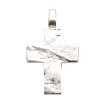 Anhänger Kreuz gehämmert 16x20mm Silber 925