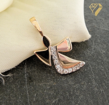 Preview: Anhänger Engel Zirkonia rosé Silber 925