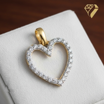 Preview: Anhänger Herz 14x14mm Zirkonia 333 GOLD