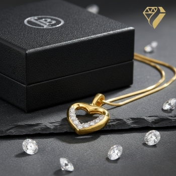 Preview: Anhänger Herz 12x11mm Zirkonia 333 GOLD