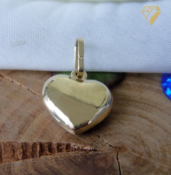 Preview: Herz Anhänger 12mm mattiert 333er Gold