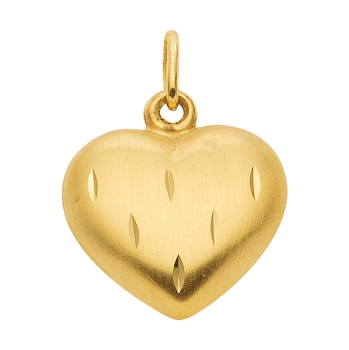 Herz Anhänger 12mm mattiert 333er Gold