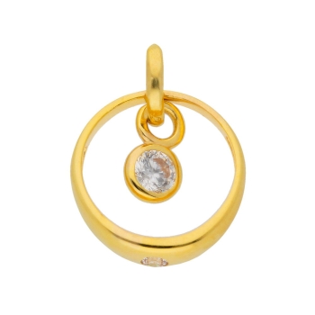Anhänger Taufring Zirkonia und kleiner Zirkonia 333 GOLD