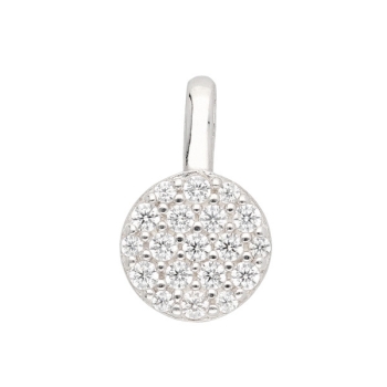 Anhänger rund 6,9mm Zirkonias 925 Silber