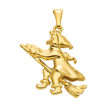 Anhänger Hexe Gold