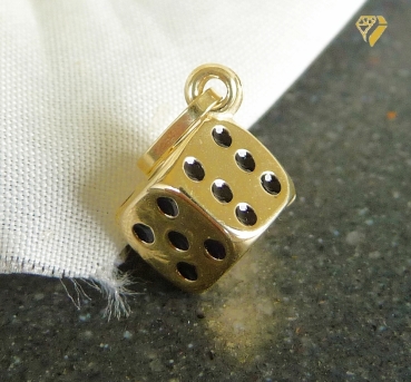 Anhänger kleiner Würfel 7,3mm 8Kt 333 GOLD