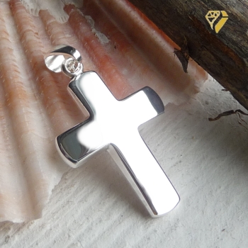 Anhänger Kreuz 14,2x18,6mm poliert Silber 925