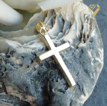 Preview: Anhänger Kreuz 12x18mm 14Kt 585 GOLD
