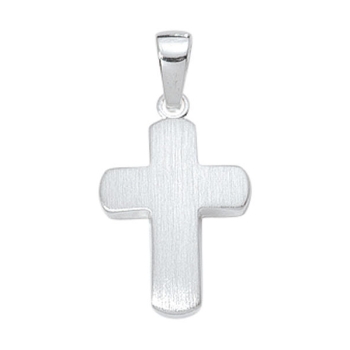Anhänger Kreuz mattiert 11,4x10,5mm Silber 925