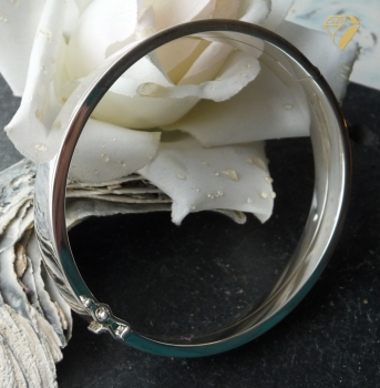 Preview: Armreif eckig oval 10mm 925 Sterling Silber