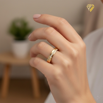 Damenring mit 17 Zirkonia in 333 GOLD