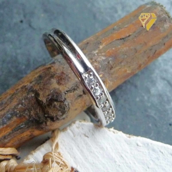 Ring Memoire 3,2mm Zirkonia 925 Silber Gr. 56