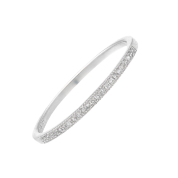 Ring 1,5mm mit Diamanten 0,06ct 585 WEISSGOLD