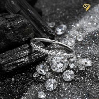 Ring 1,5mm mit Diamanten 0,06ct 585 WEISSGOLD