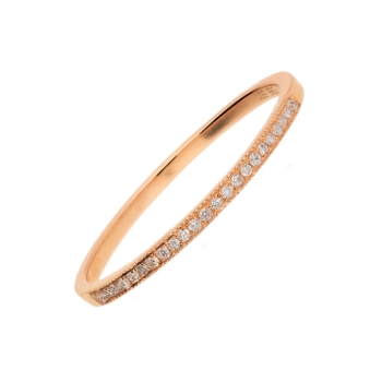 Ring 1,5mm mit Diamanten 0,06ct 585 ROSÉGOLD