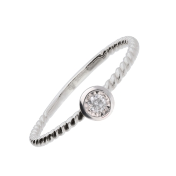 Ring Besatzmaß 4,8mm mit Diamant 0,06ct 585 WEISSGOLD
