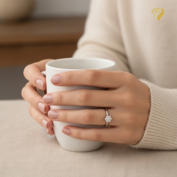 Ring 4,5mm Besatzmaß mit Diamanten 0,13ct 585 WEISSGOLD