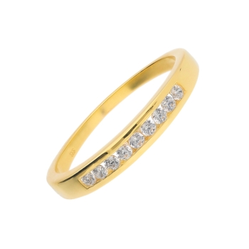 Damenring mit 9 Zirkonia 333 GOLD