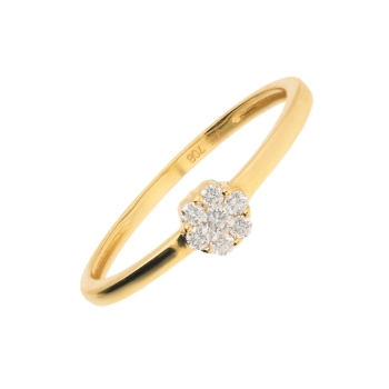 Ring 4,5mm Besatzmaß mit Diamanten 0,13ct 585 GOLD