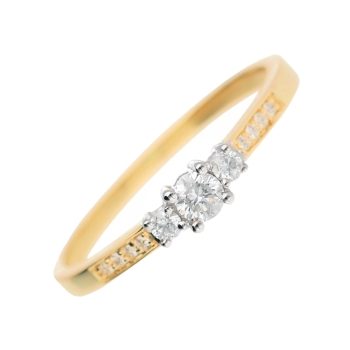 Ring 3,4mm Besatzmaß mit Diamanten 0,19ct 585 GOLD