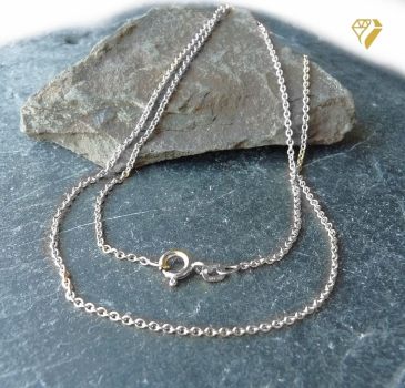 Collier Anker rund 1,6mm 14Kt 585 WEISSGOLD 38cm