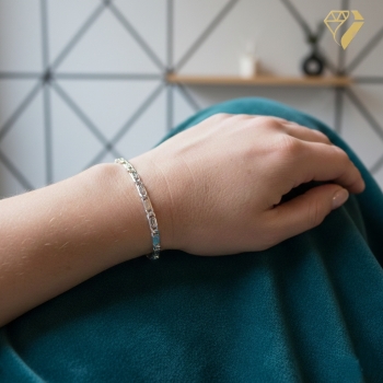 Preview: Armband S-Panzer 4,6mm 925 Silber 19cm