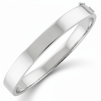 Armreif eckig oval 12mm 925 Sterling Silber