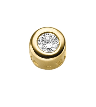 Anhänger 4,9mm rund mit Diamant 0,10ct 14Kt 585 GOLD