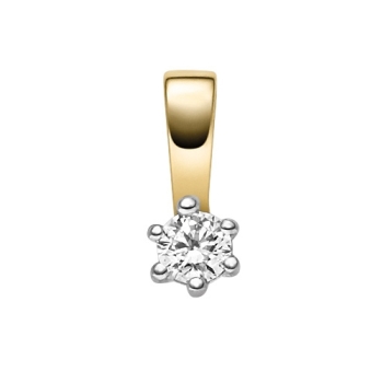 Anhänger 4,2mm rund mit Diamant 0,15ct 14Kt 585 GOLD