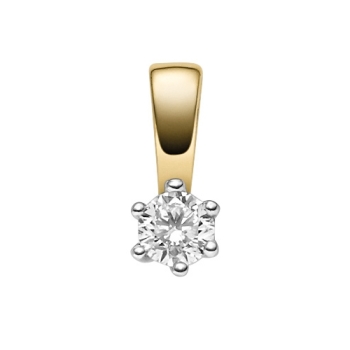 Anhänger 4,3mm rund mit Diamant 0,20ct 14Kt 585 GOLD