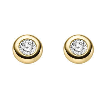 Ohrstecker rund 7,1mm mit Diamant 0,50ct 14Kt 585 GOLD