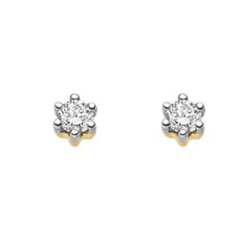 Ohrstecker 2,9mm mit Diamant 0,10ct 14Kt 585 GOLD