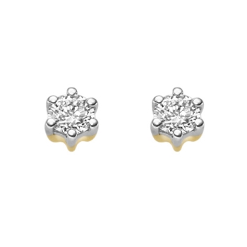 Ohrstecker 3,6mm mit Diamant 0,20ct 14Kt 585 GOLD