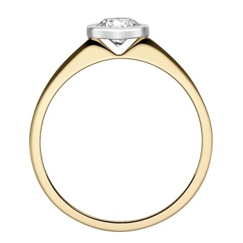 Preview: Ring Besatzmaß 5,3mm mit Diamant 0,1ct 585 GOLD