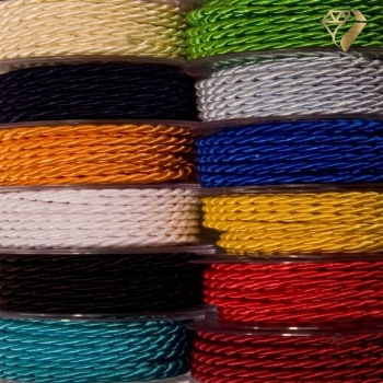Preview: Collier Baumwollkordel Farbwahl in 2, 4 oder 6mm für Wechselschliesse