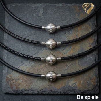 Preview: Wechselschliesse Edelstahl Kugel Zirkonia rundherum 10-20mm