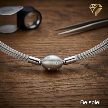 Preview: Edelstahl Collier für Wechelschliesse 15-reihig
