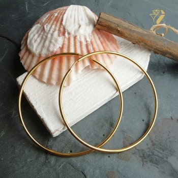 Preview: Creole Ø60x2mm 14Kt 585 GOLD