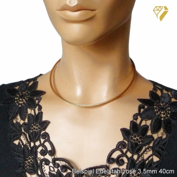 Exklusives Edelstahl Collier 1,6-3,5mm mit Bajonettverschluss