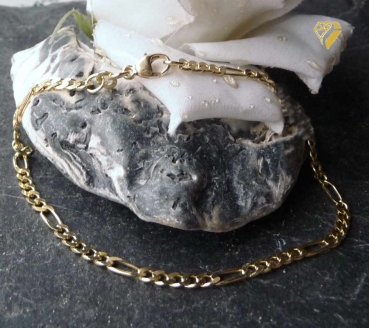 Collier Kette Figaro 2,7mm 8Kt 333 GOLD 45cm